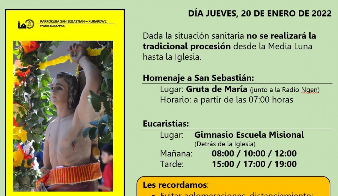 Fiesta de San Sebastián - Parroquia San Sebastián de Curarrehue